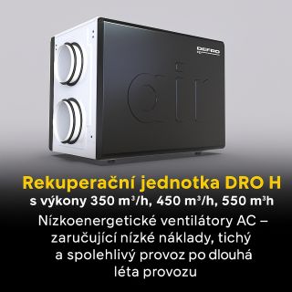 💨 Rekuperace nové generace – DEFRO DRO H 💨 Moderní řešení větrání s maximální účinností a minimálními náklady. Dostupné ve...