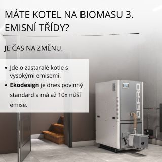Máte kotel na biomasu 3. emisní třídy? Pozor – tyto kotle už často neodpovídají dnešním emisním požadavkům. Od roku 2020...